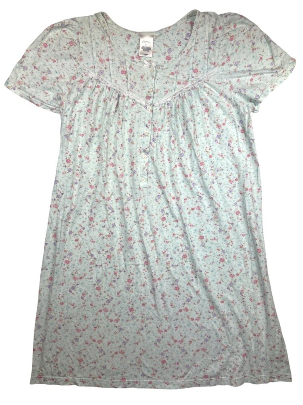 Classic Elements Sz S Floral Nightgown House Dress Cottagecore Lace Lightweight